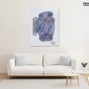 Trianglerism Art (Multiversalism-the C of Higher Essence®) Canvas By Prince Israel Zaar Wall Decor for  living room, Office, Home, Bedroom
