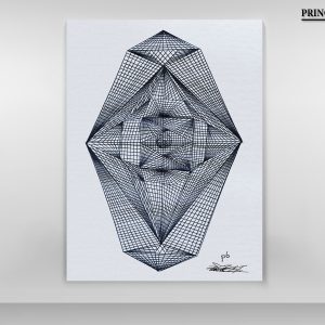 Trianglerism Art (P To The 6th Power®) 70 Hand-Drawn & Print Canvas By Prince Israel Zaar Wall Decor for Bedroom, living room, Office, Home