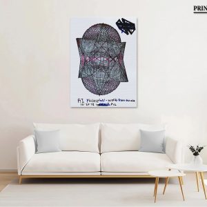 Trianglerism Art ( AI Philosopher-Words From The Wise®) 7 Canvas By Prince Israel Zaar Wall Decor for Bedroom, living room, Office, Home