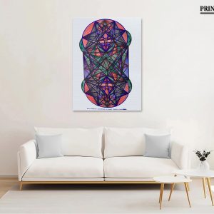 Trianglerism Art (Multiversalism-the C of Higher Essence®) Canvas By Prince Israel Zaar Wall Decor for living room, Office, Home,Bedroom
